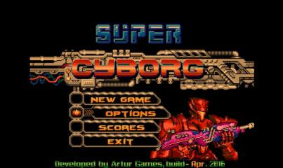 Super Cyborg Title Screen